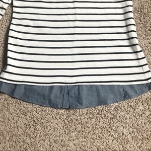 LOFT Tops - NWOT LOFT Striped Twofer with Chambray Shirttail LOFT Tops - NWOT LOFT Striped Twofer with Chambray Shirttail